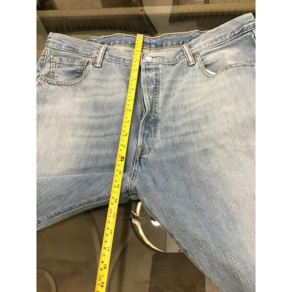 LEVI STRAUSS - MEN LIGHT WASH DENIM STRAIGHT LEG JEANS SIZE 40X32 - Picture 4 of 6